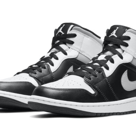 Nike Sko Air Jordan 1 Mid Hvid Shadow